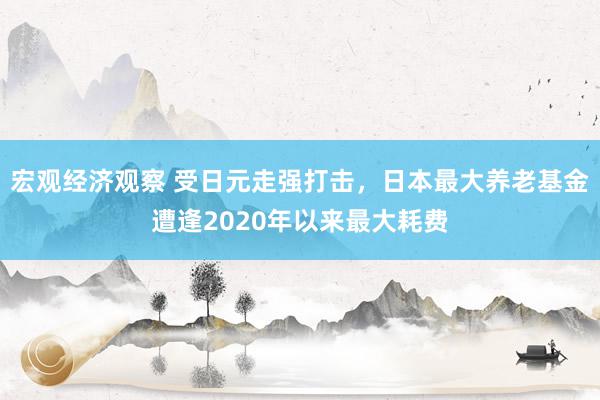 宏观经济观察 受日元走强打击，日本最大养老基金遭逢2020年以来最大耗费