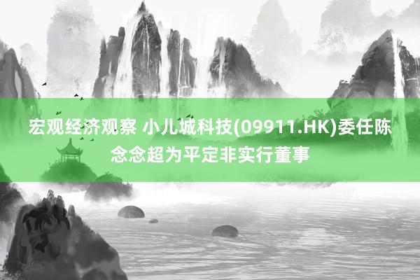 宏观经济观察 小儿城科技(09911.HK)委任陈念念超为平定非实行董事