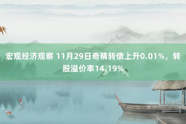 宏观经济观察 11月29日奇精转债上升0.01%，转股溢价率14.19%