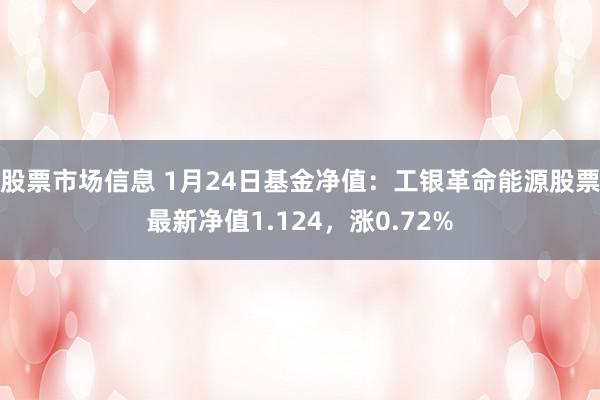 股票市场信息 1月24日基金净值：工银革命能源股票最新净值1.124，涨0.72%