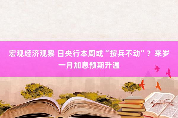 宏观经济观察 日央行本周或“按兵不动”？来岁一月加息预期升温