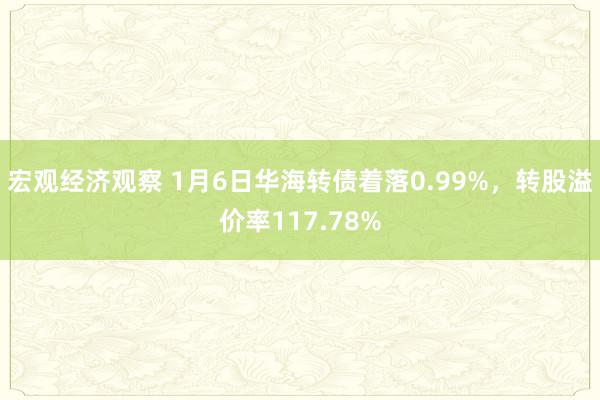 宏观经济观察 1月6日华海转债着落0.99%，转股溢价率117.78%