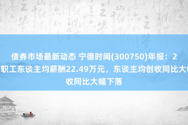 债券市场最新动态 宁德时间(300750)年报：2024年职工东谈主均薪酬22.49万元，东谈主均创收同比大幅下落